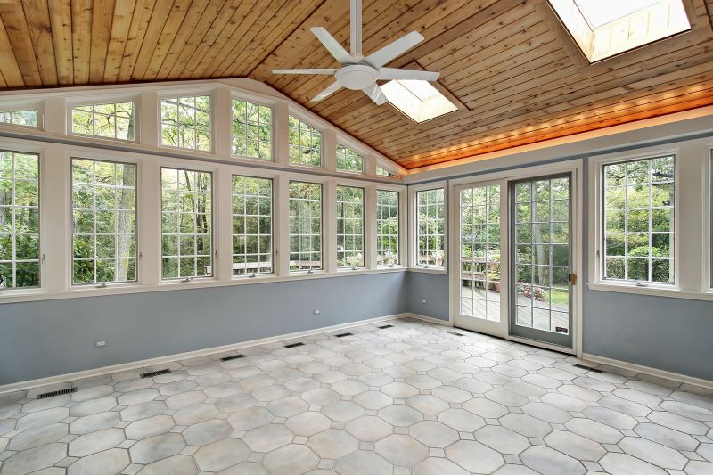 Completed Sunroom with Custom Features